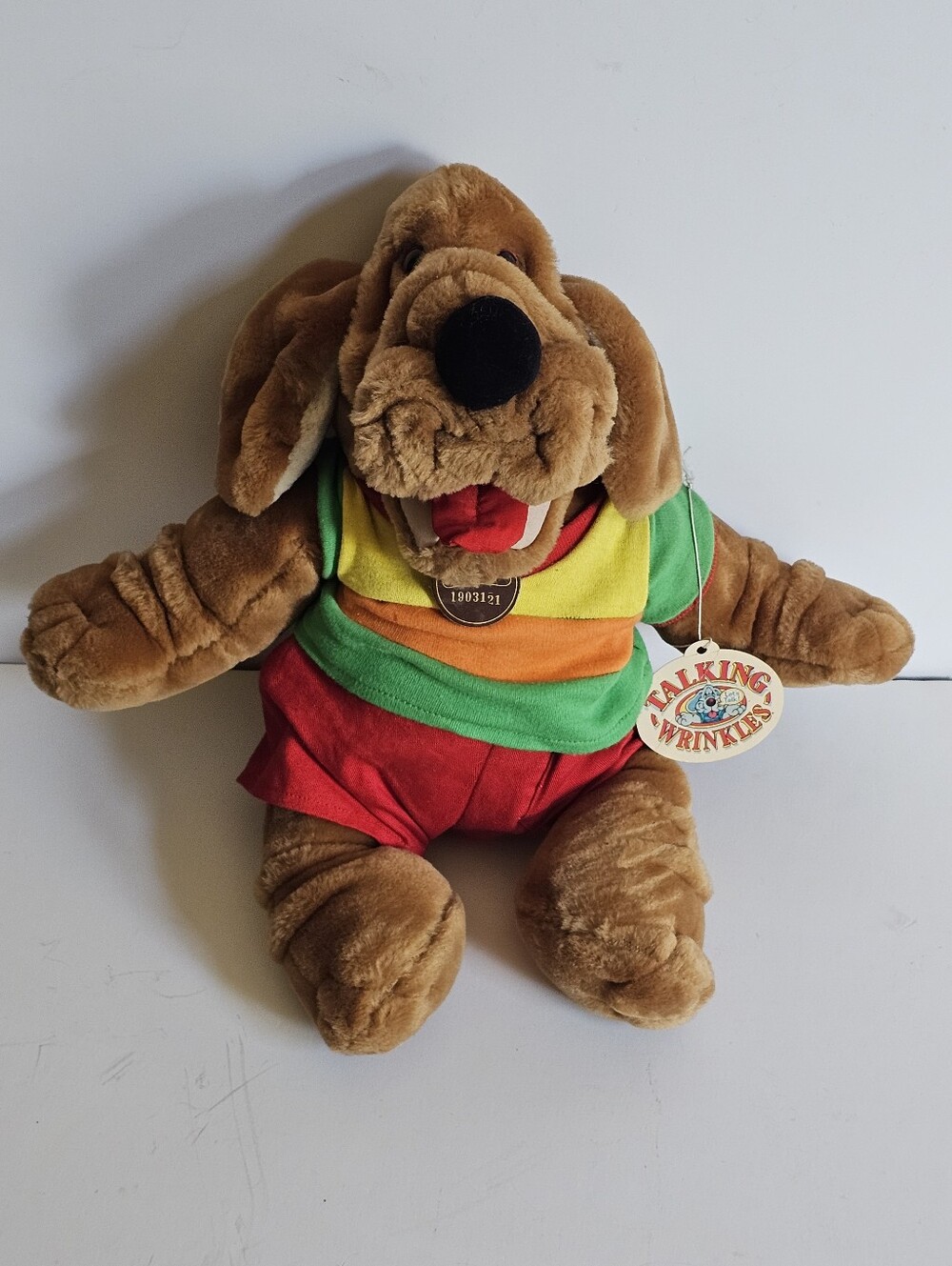 Vintage 1986 Ganz Bros. Talking Wrinkles Plush Hand Puppet with Tags (Untested)